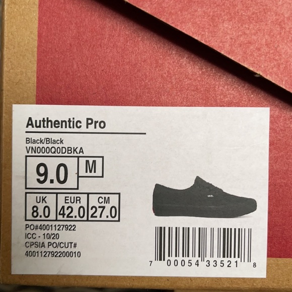 Vans Authentic Pro Black/Black WMNS - Picture 16 of 16